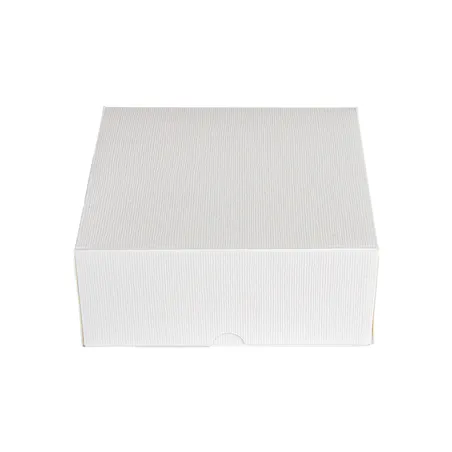 BOÎTES PATISSERIES SANS FENÊTRE THEPACK  18x18x7,5 CM BLANC CARTON NANO-MICRO (200 UNITÉ)