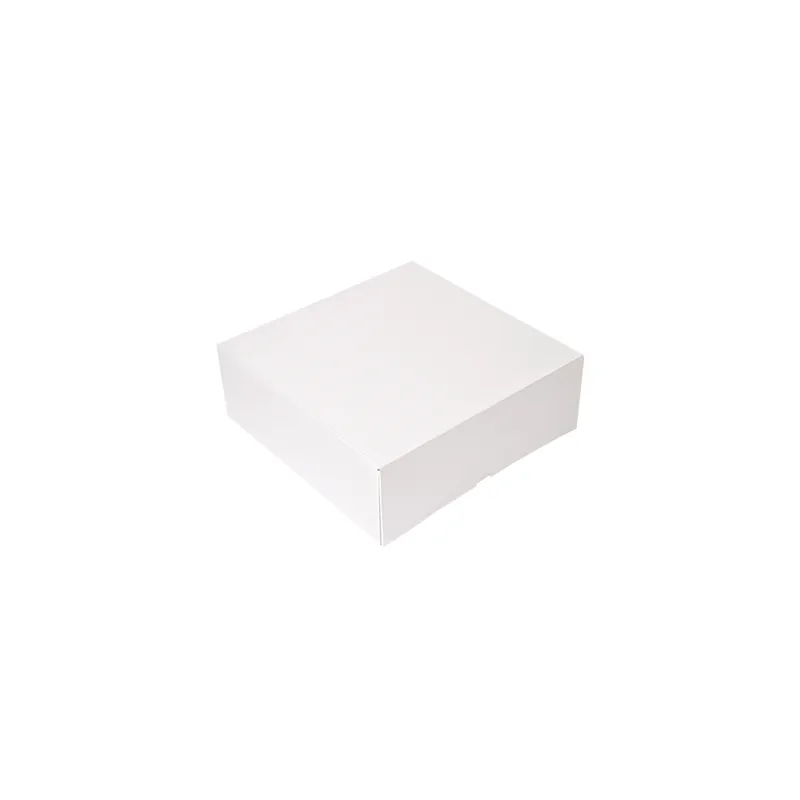 BOÎTES PATISSERIES SANS FENÊTRE THEPACK  28x28x10 CM BLANC CARTON NANO-MICRO (100 UNITÉ)